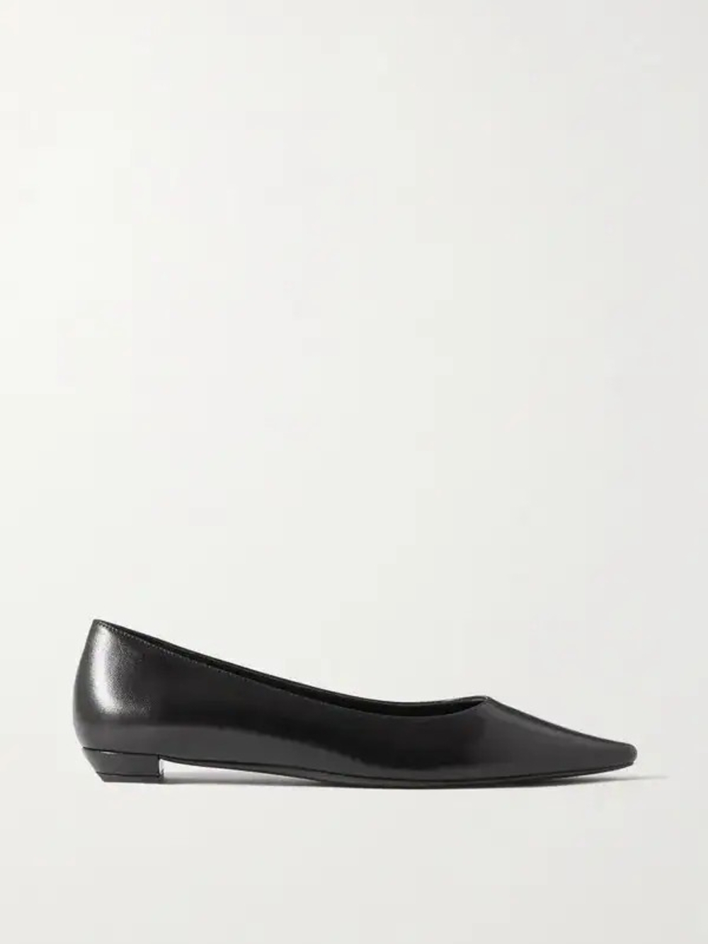 The Row Claudette Leather Point-Toe Flats